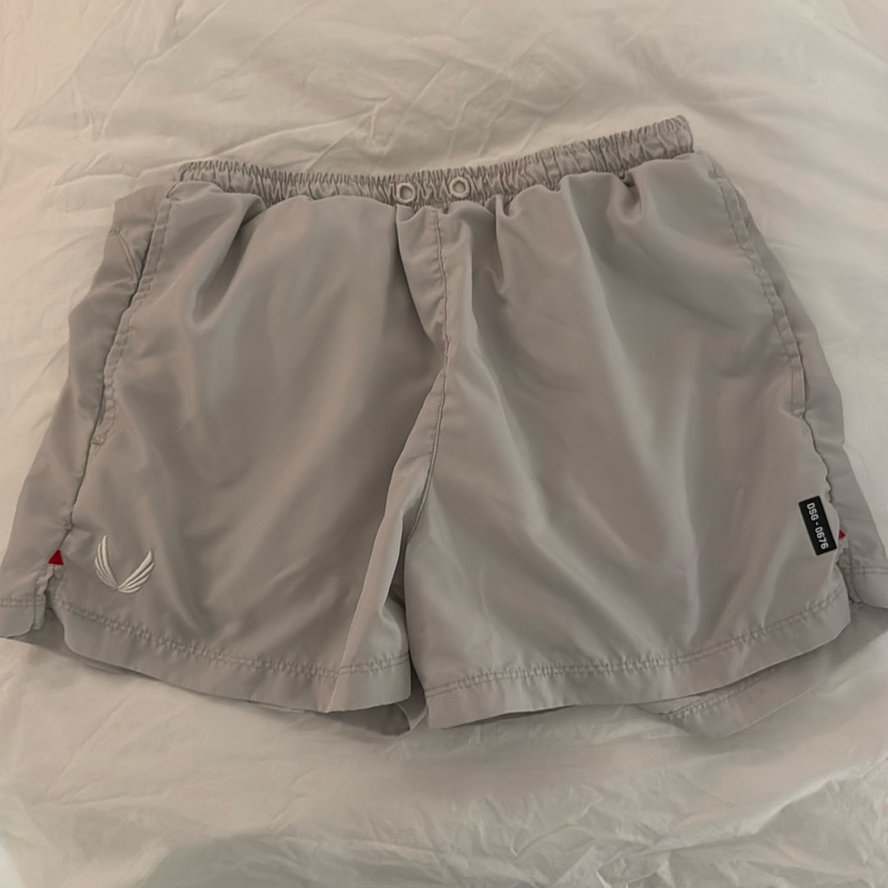 white ASRV shorts